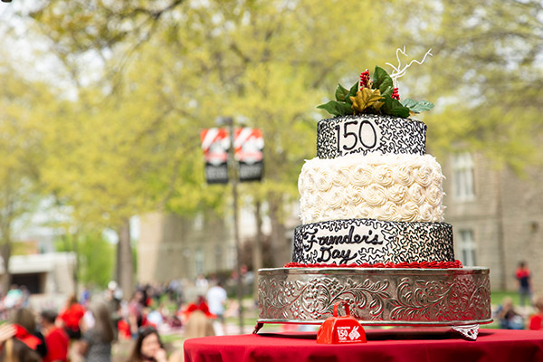 A cake from the UCM Founder's Day 150th Birthday Bash.