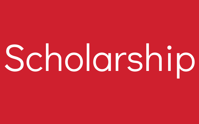 Image that says Scholarship