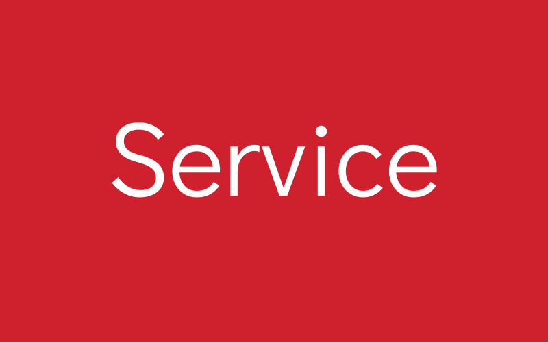 Image that says service