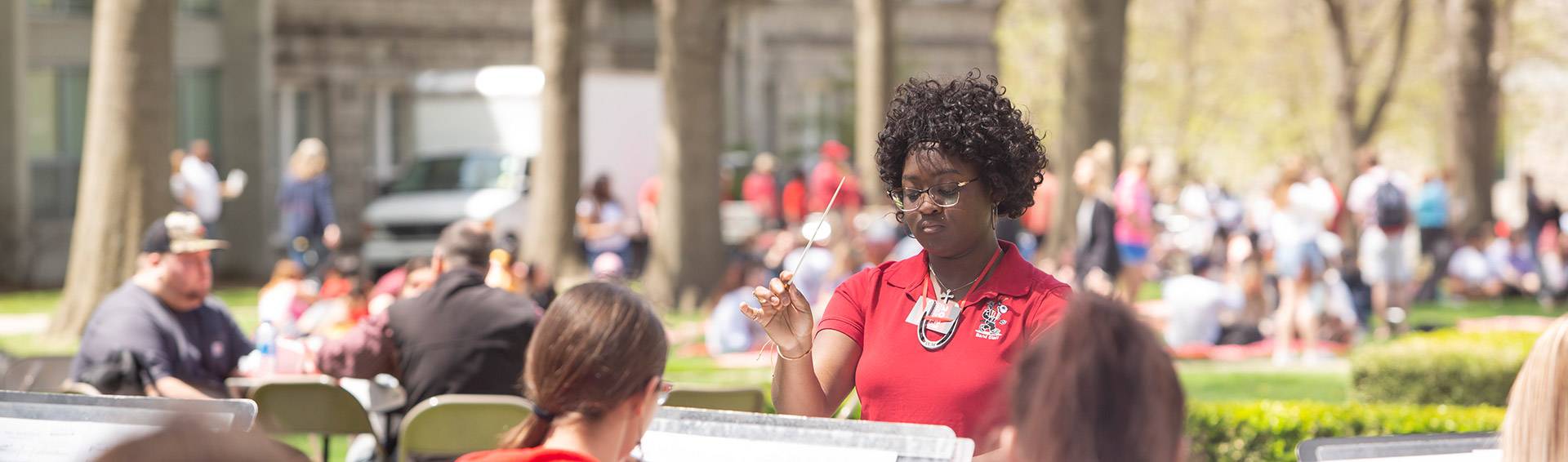 UCM band playing at Founder's Day