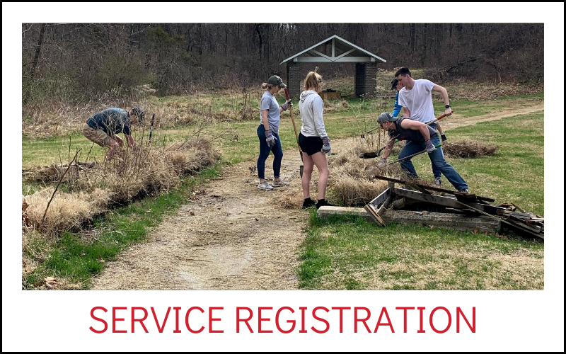 Registration for Community Service Project featuring group working at Pertle Springs