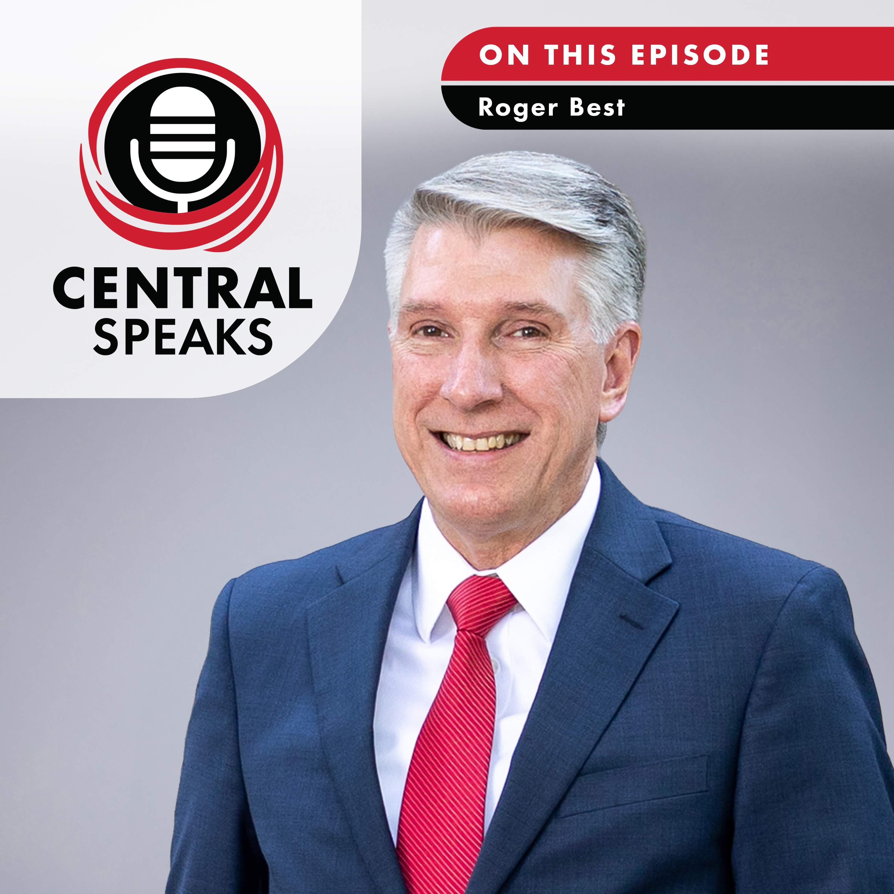 Best on CS Roger Best smiling with Central Speaks title.