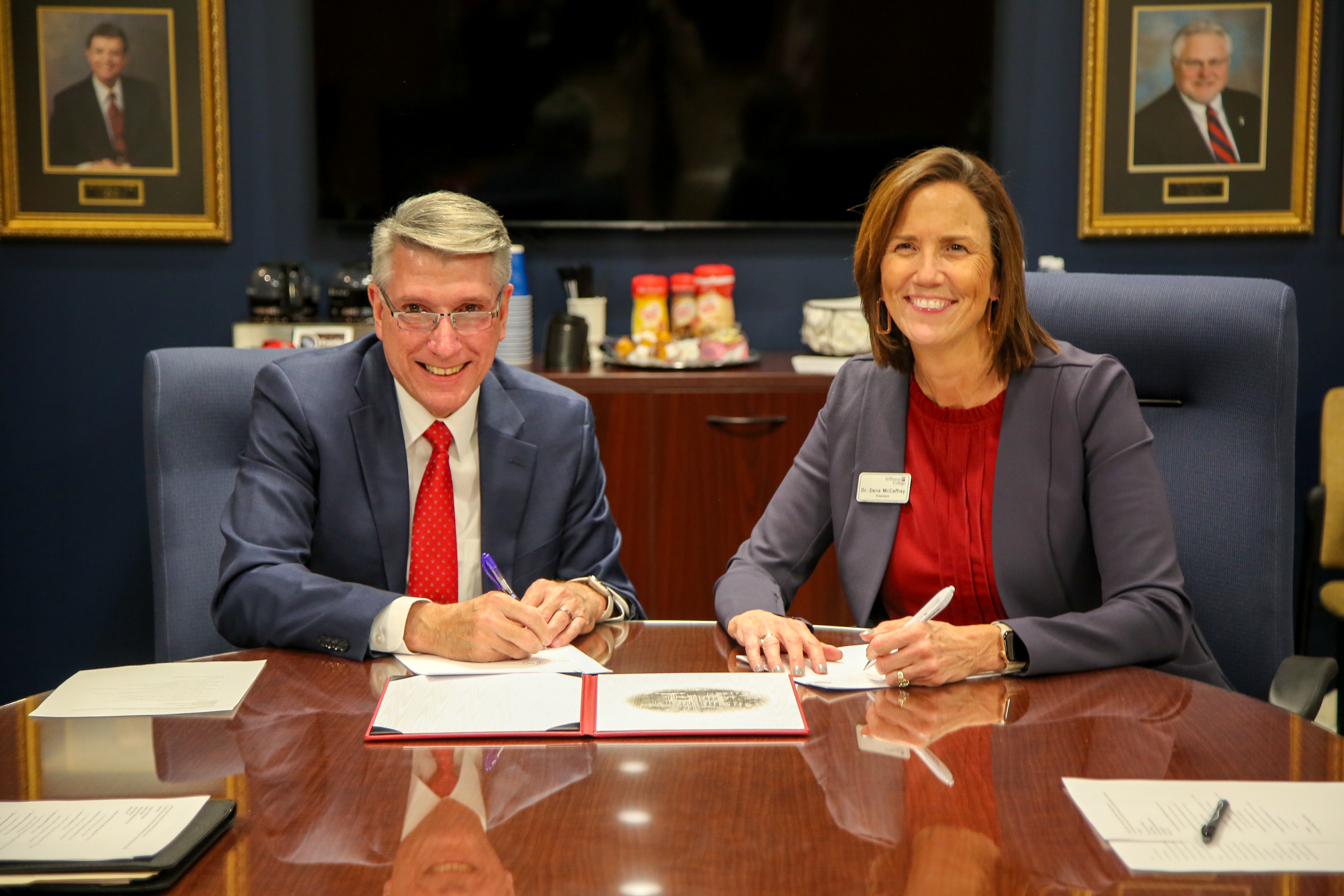 UCM President Roger Best and JC President Dena McCaffery