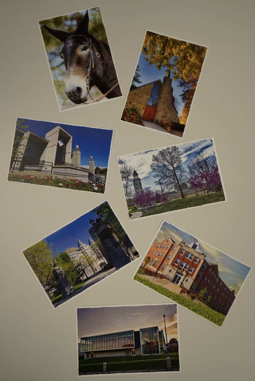 postcards of landmarks around the UCM campus